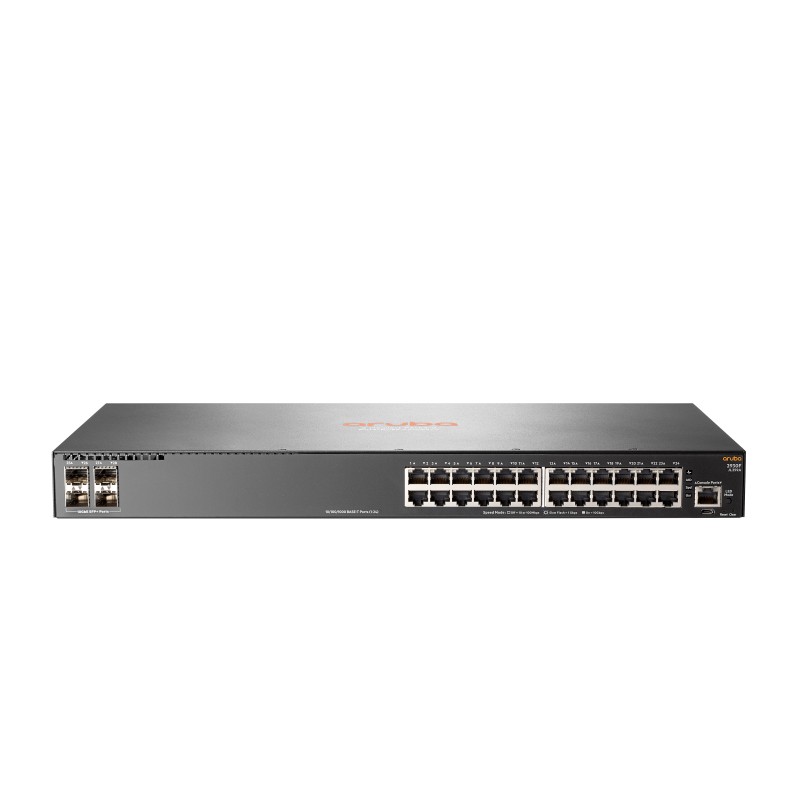 Aruba 2930F 24G 4SFP - Switch - L3 - managed - 24 x 10/100/1000 + 4 x Gigabit...